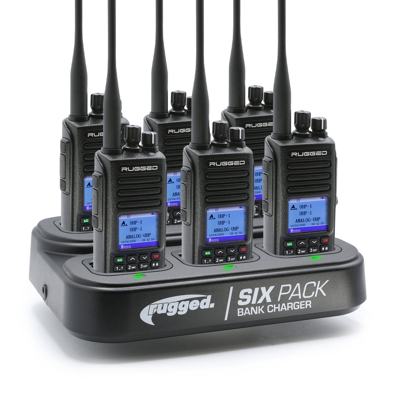 6 PACK - Choose Your Business Band Two Way Handheld Radio - RDH-16 - UHF Black