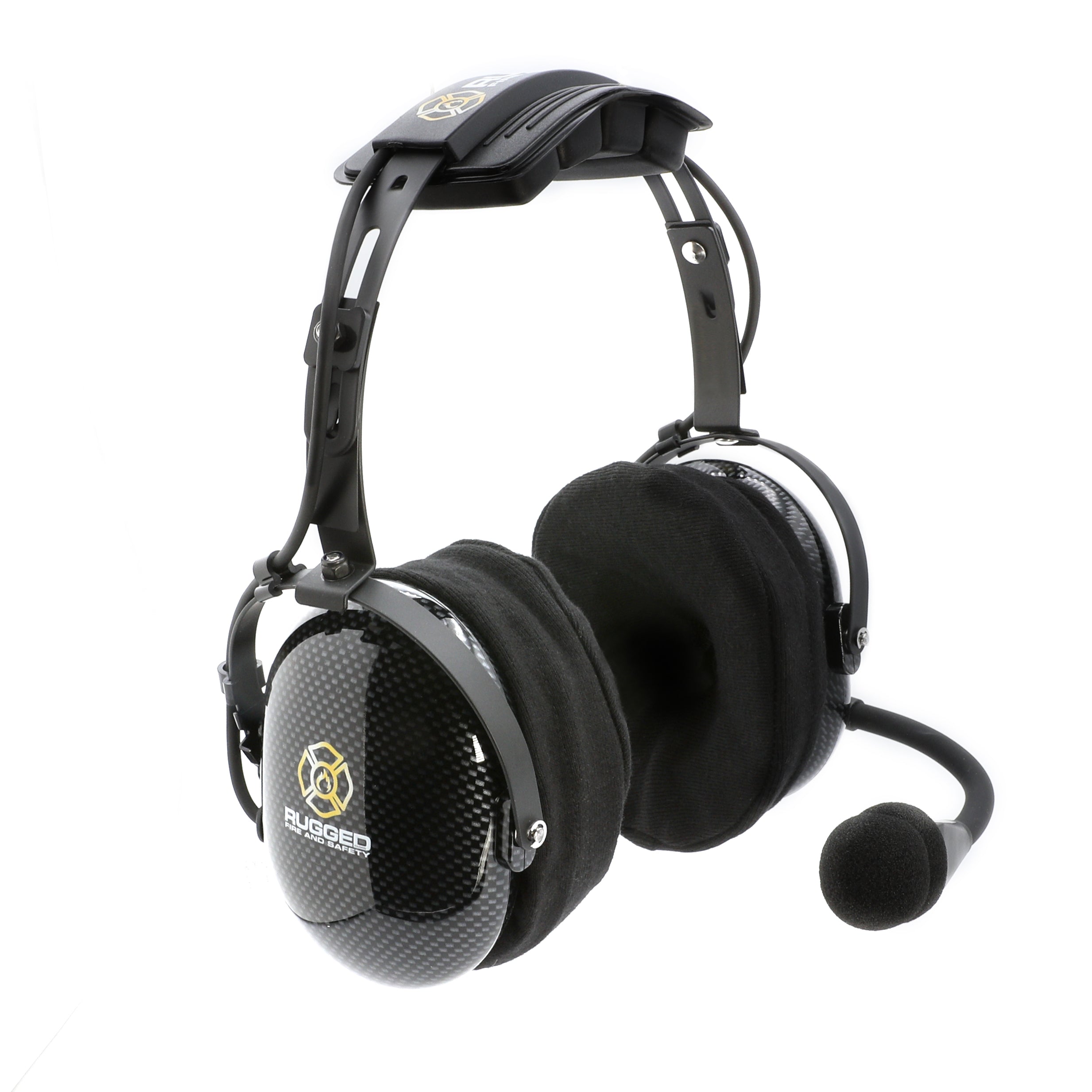 FHS Over-The-Head Fire Safety Industrial Headset - With PTT Button / No Cable