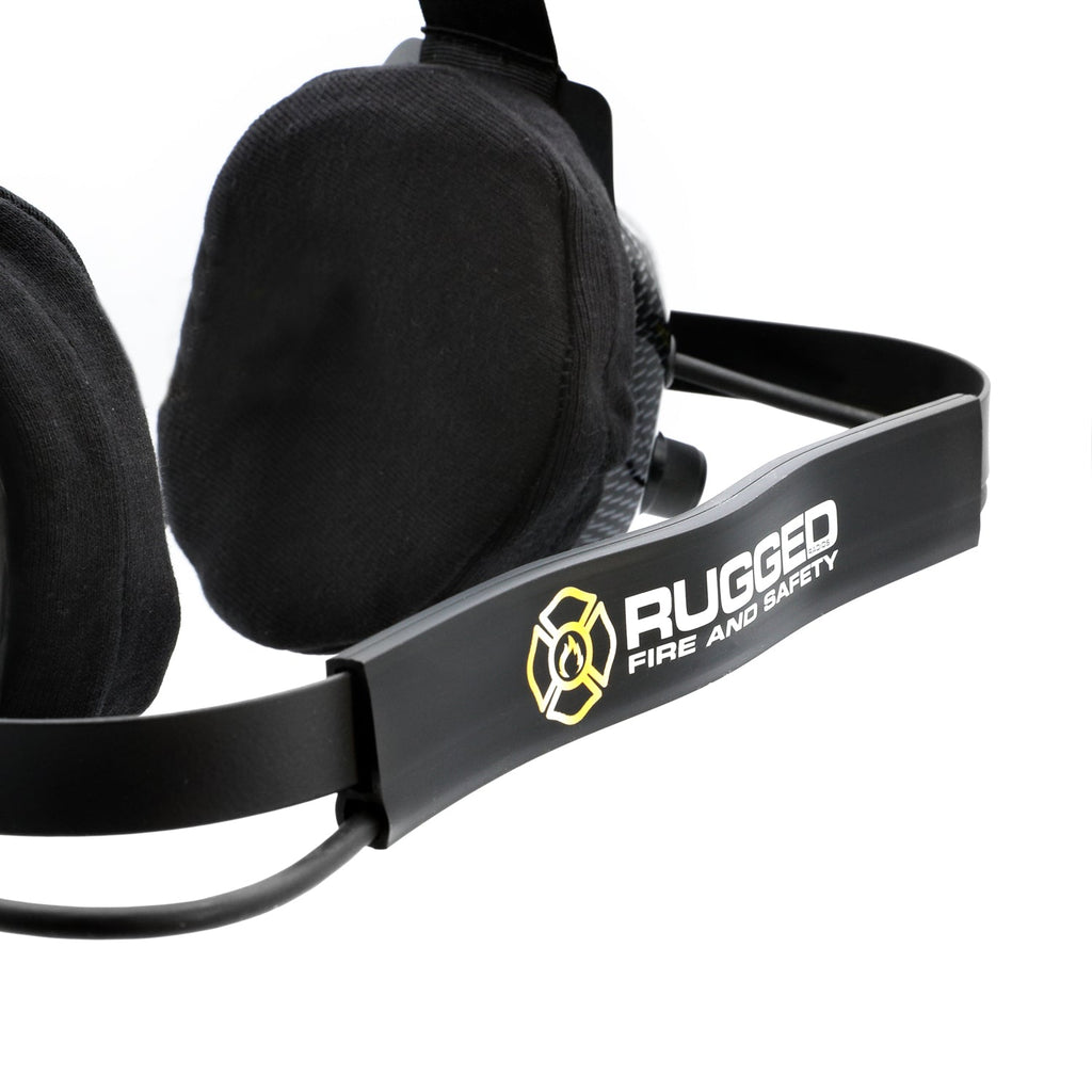 FHS Behind-The-Head Fire Safety Industrial Headset - With PTT Button / For David Clark / Sigtronics / Avcomm