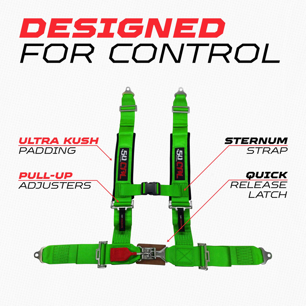 Pro Series 3" 4 point Latch Harness 50 Caliber Racing