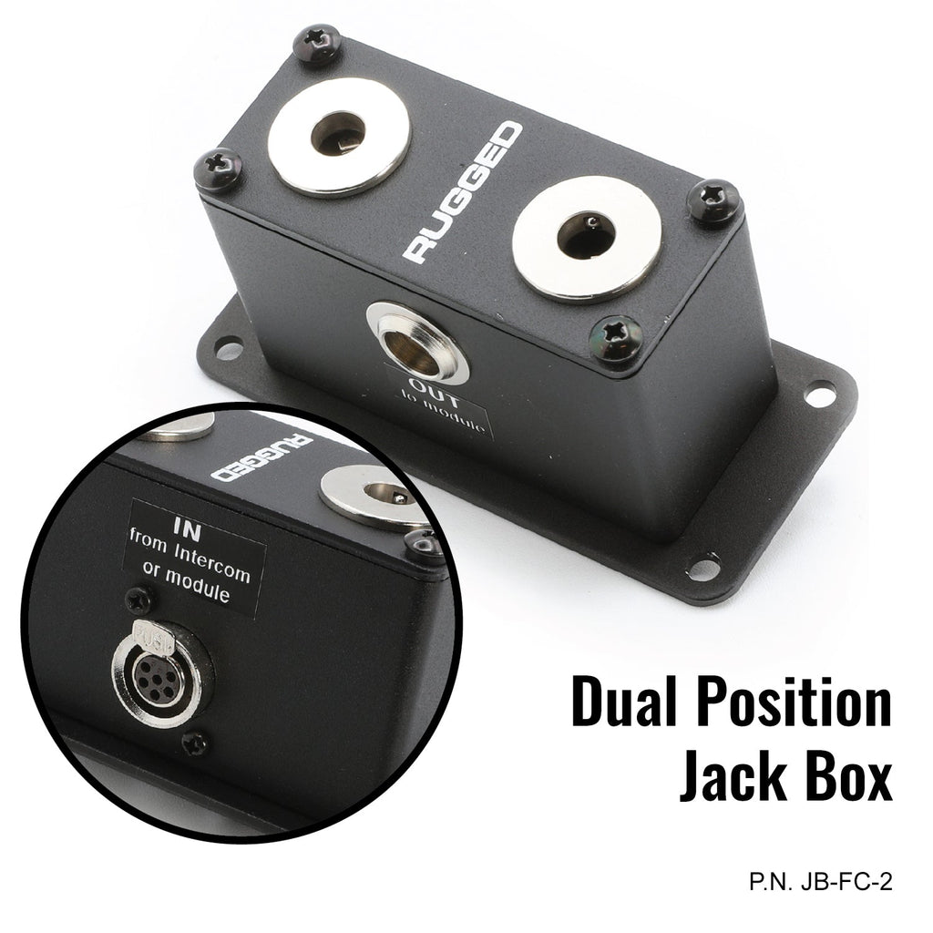 Jack Box Headset Stations for RRP800 Fire & Safety Intercoms - Dual Position Jack Box