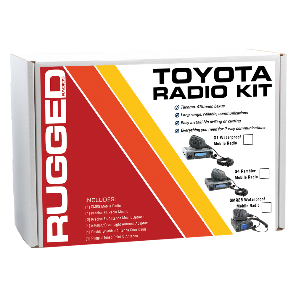 Toyota Tacoma 4Runner Sequoia Lexus Two-Way GMRS Mobile Radio Kit - G1 Waterproof