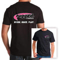 Rugged Radios CLASSIC PINK T-Shirt - Black - Large