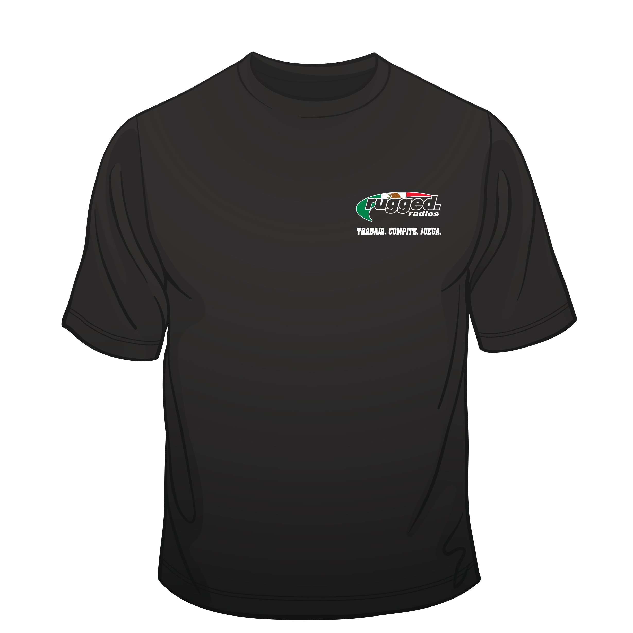 Rugged Radios MEXICAN FLAG T-Shirt - Black - Medium