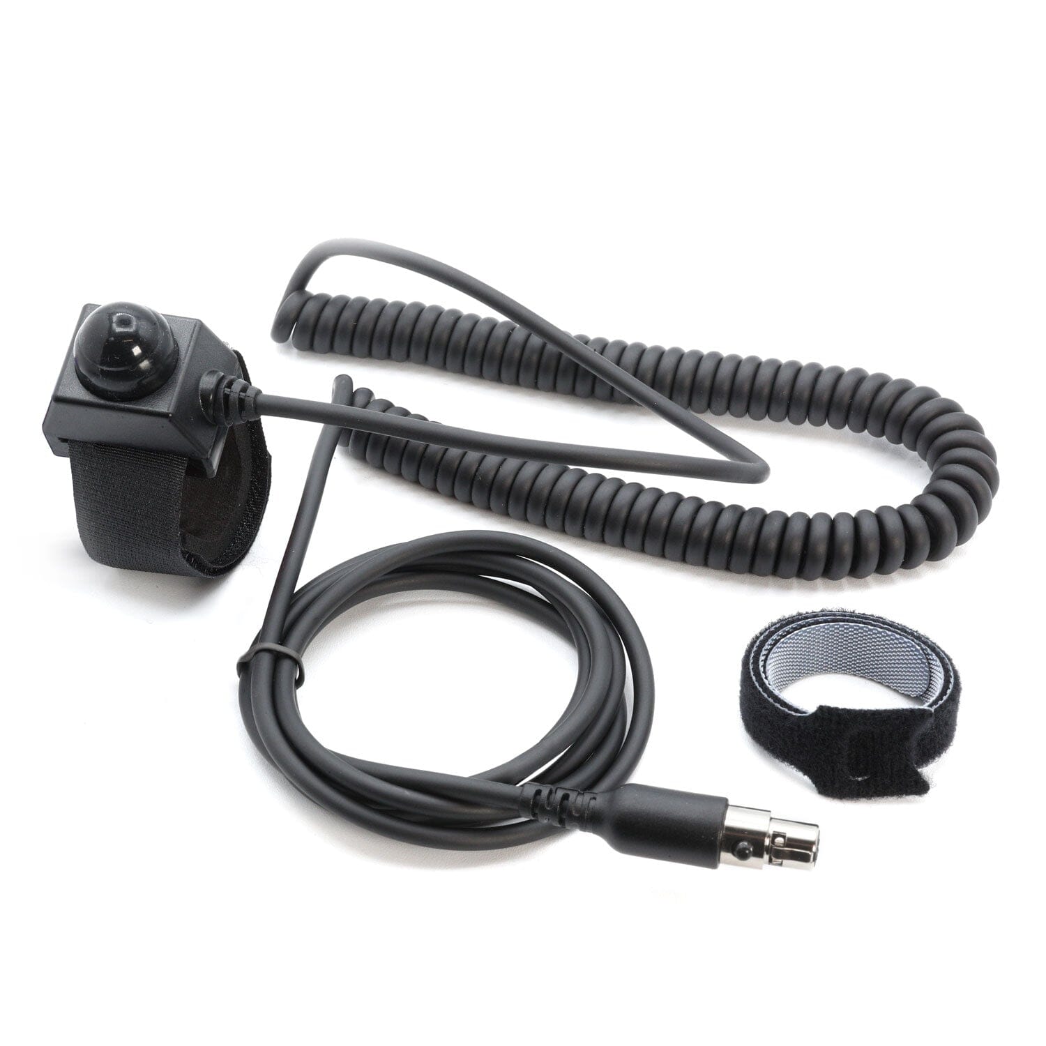 Velcro Mount Push to Talk (PTT) Buttons for Intercoms - Driver PTT- Coil Cord